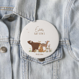 Waldtiere Wald Freunde Baby Shower Button