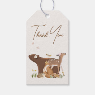 Waldtiere Wald Freunde Baby Shower Danke  Geschenkanhänger