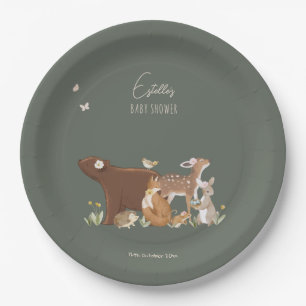 Waldtiere Wald Freunde Baby Shower Pappteller