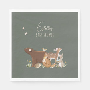 Waldtiere Wald Freunde Baby Shower Serviette