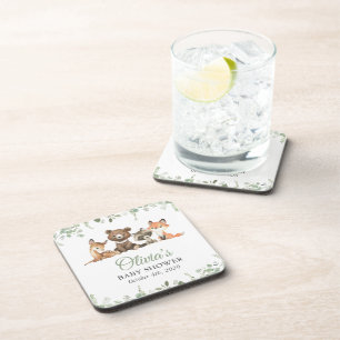 Waldtiere, Wald, Wild One, Babydusche Getränkeuntersetzer