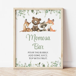 Waldtiere, Wald, Wild One, Momosa Bar Poster