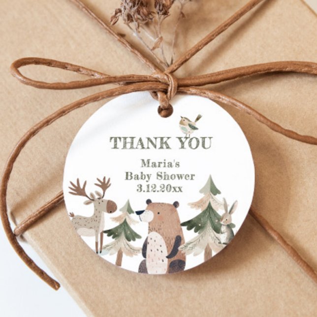 Waldtiere Waldbär Danke Geschenkanhänger (Von Creator hochgeladen)