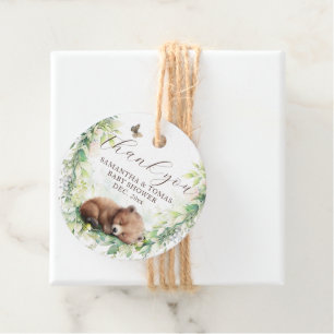 Waldtiere Waldgrün Baby Boy Dusche Geschenkanhänger