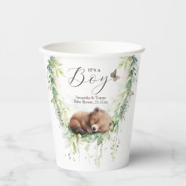 Waldtiere Waldgrün Baby Boy Dusche Pappbecher