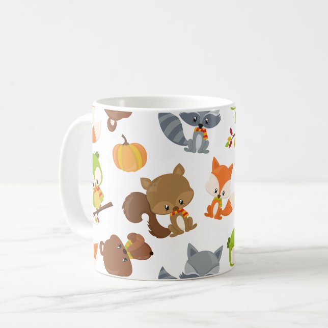 Waldtiere, Waldtiere, Falltiere Kaffeetasse (Vorderseite Links)