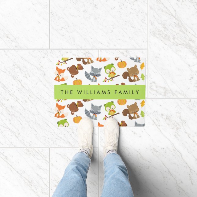 Waldtiere, Waldtiere, Ihr Name Fußmatte (Indoor)