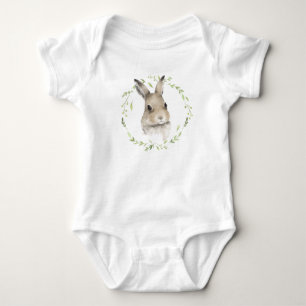 Waldtiere Wasserfarbe Hase Kaninchen Einfach Baby Strampler