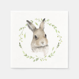 Waldtiere Wasserfarben Bunny Rabbit Einfach Serviette