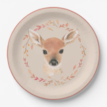 Waldtiere Wasserfarben Minimalistische Babydusche