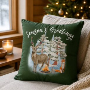 Waldtiere Weihnachts-Wurfkissen Kissen