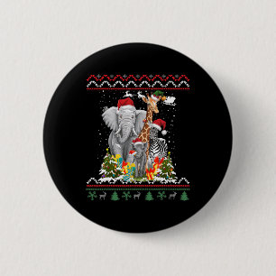 Waldtiere Weihnachtsidee Kinder Jungle Tier C Button