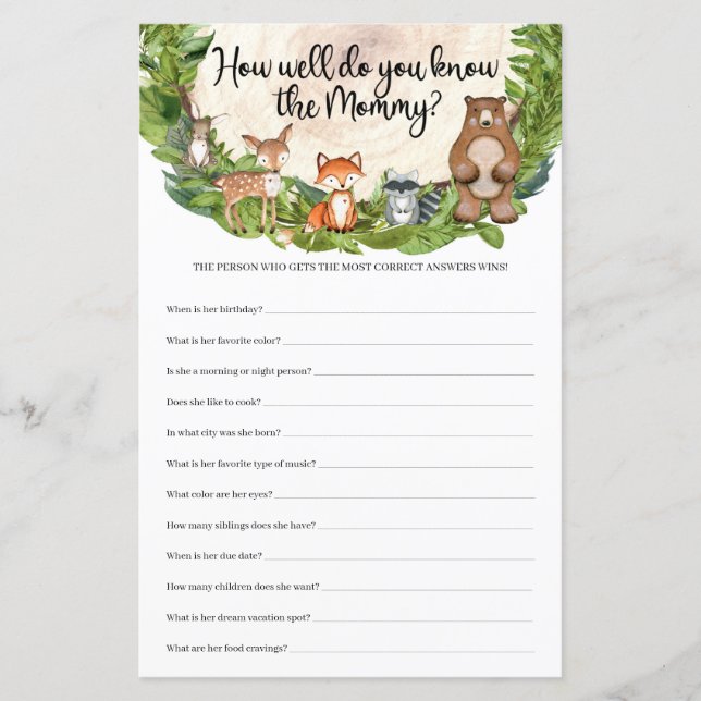 Waldtiere wie gut kennst du die Mami? (Vorderseite)