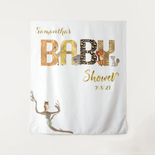 Waldtiere Wilde Gold Druck Foto Hintergrundkulisse Wandteppich