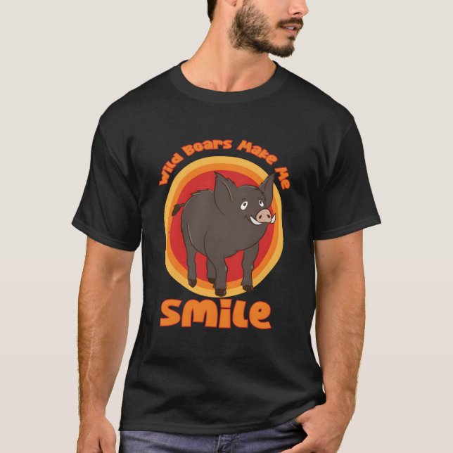 Waldtiere Wildschweine T-Shirt (Vorderseite)