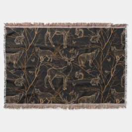 Waldtiere Wildtiere Hirschbären Dunkle Natur Decke