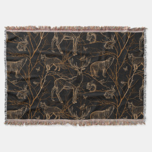 Waldtiere Wildtiere Hirschbären Dunkle Natur Decke