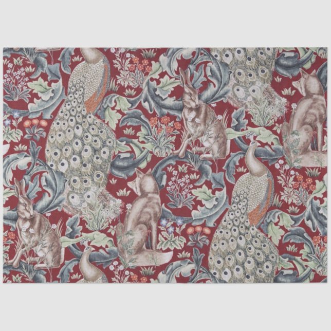 Waldtiere, William Morris Seidenpapier (Vorderseite)