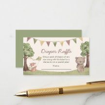 Waldtiere Windel-Raffle Baby Shower
