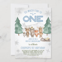 Waldtiere Winter Onederland Geburtstag