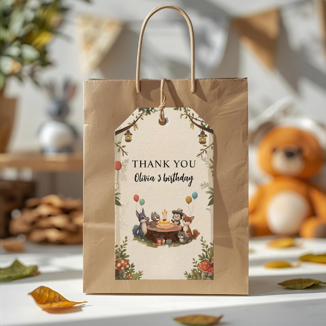 "Waldtiere zum Geburtstag Danke Geschenkanhänger (Von Creator hochgeladen)