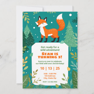 Waldtiere zum Geburtstag Einladungen für Kinder