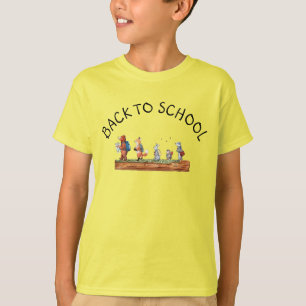 Waldtiere Zurück in die Schule Wasserfarben T-Shirt