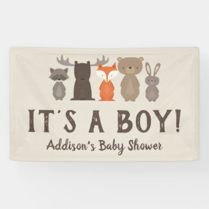 Waldtierische themenorientierte Babyparty-Fahne Banner