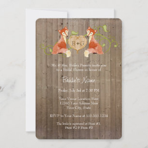 Waldtierkreaturen, Fox n Vines Hochzeiten Save The Date