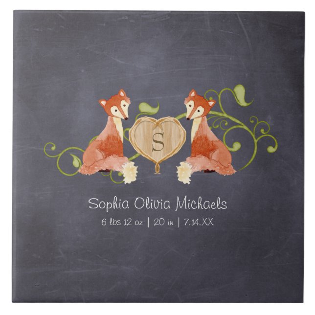 Waldtierkreaturen, Fox n Vines Neugeborene Fliese (Vorderseite)