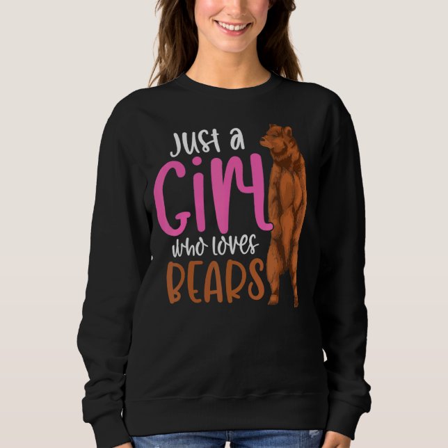 Waldtiermädchen Braunbär Frauen Bär Sweatshirt (Vorderseite)