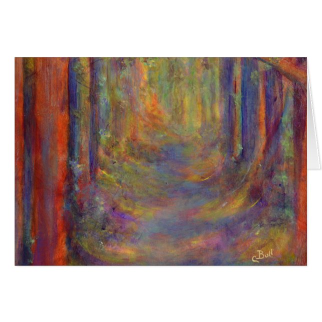 Waldtunnel-Herbst-Holz-Kunst-Malerei (Vorderseite (Horizontal))