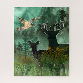 Waldunion Paar Hirsch und Habicht Puzzle
