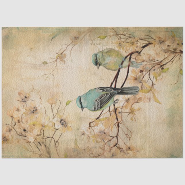 Waldvögel der Fegefärbe Nr. 4 Seidenpapier (Vorderseite)