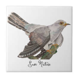 Waldvögel in Aquarellen Fliese