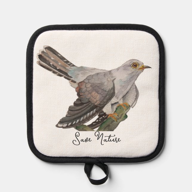 Waldvögel in Aquarellen Topflappen (Vorderseite)