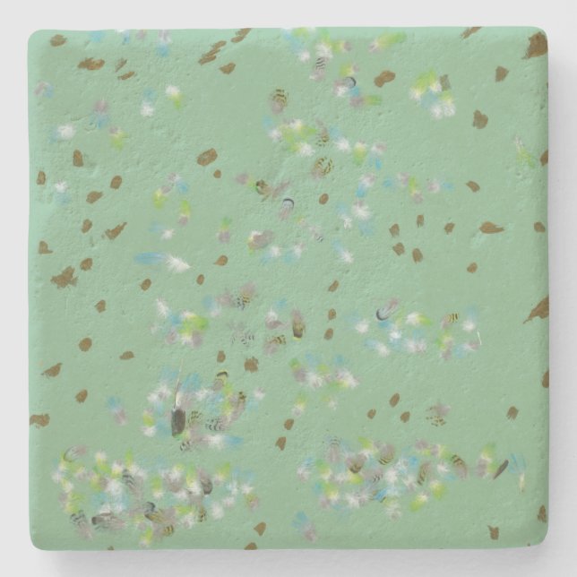 Waldvögel Stone Untersetzer (Vorderseite)