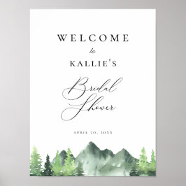 Waldwald Brautparty Willkommen Poster