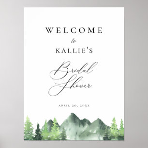 Waldwald Brautparty Willkommen Poster