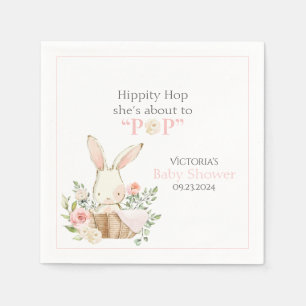Waldwald Bunny Rabbit Pink Floral Napkins Serviette