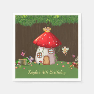 Waldwald, feenhafter Geburtstag Serviette