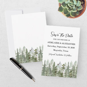 Waldwald Foto Hochzeit Grün Save The Date