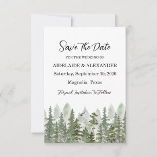Waldwald Foto Hochzeit Grün Save The Date