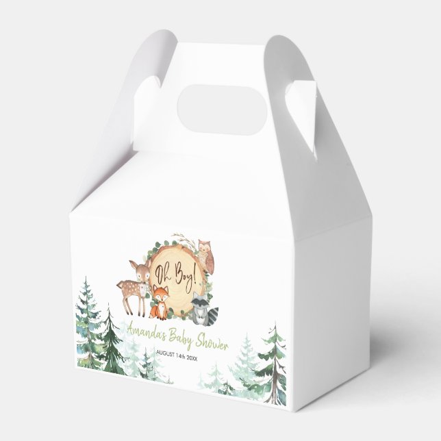 Waldwald Oh Boy Baby Dusche Geschenkschachtel (Vorderseite)