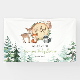 Waldwald Oh Boy Baby Dusche Willkommen Banner