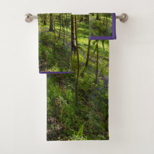 Waldwald Purple Flowers Badhandtuch Set