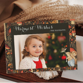 Waldwärme im Mushroom Woodland wünscht sich Feiertagskarte