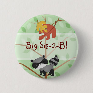 WaldWaschbär-Knopf Button