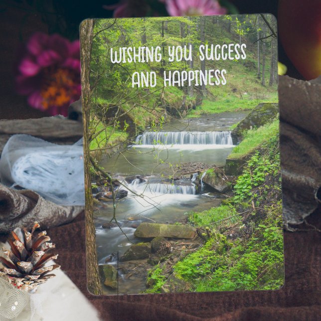 Waldwasserfall Feiertagskarte (Von Creator hochgeladen)