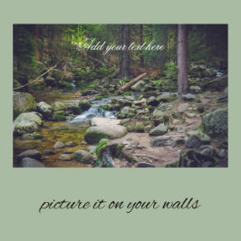 Waldwasserfall Poster